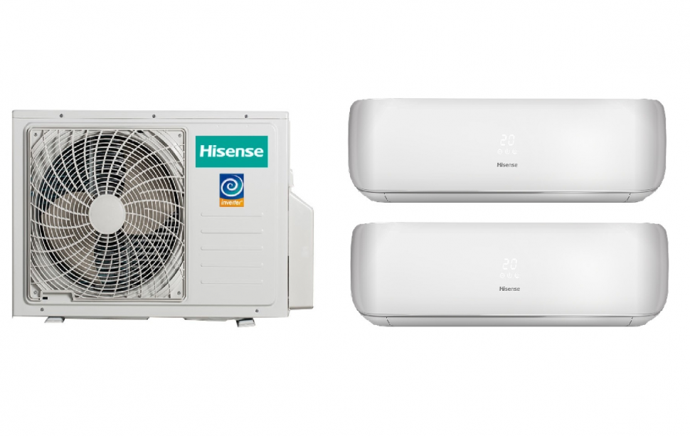 Мультисплит-система Hisense: наружный и два внутренних блока